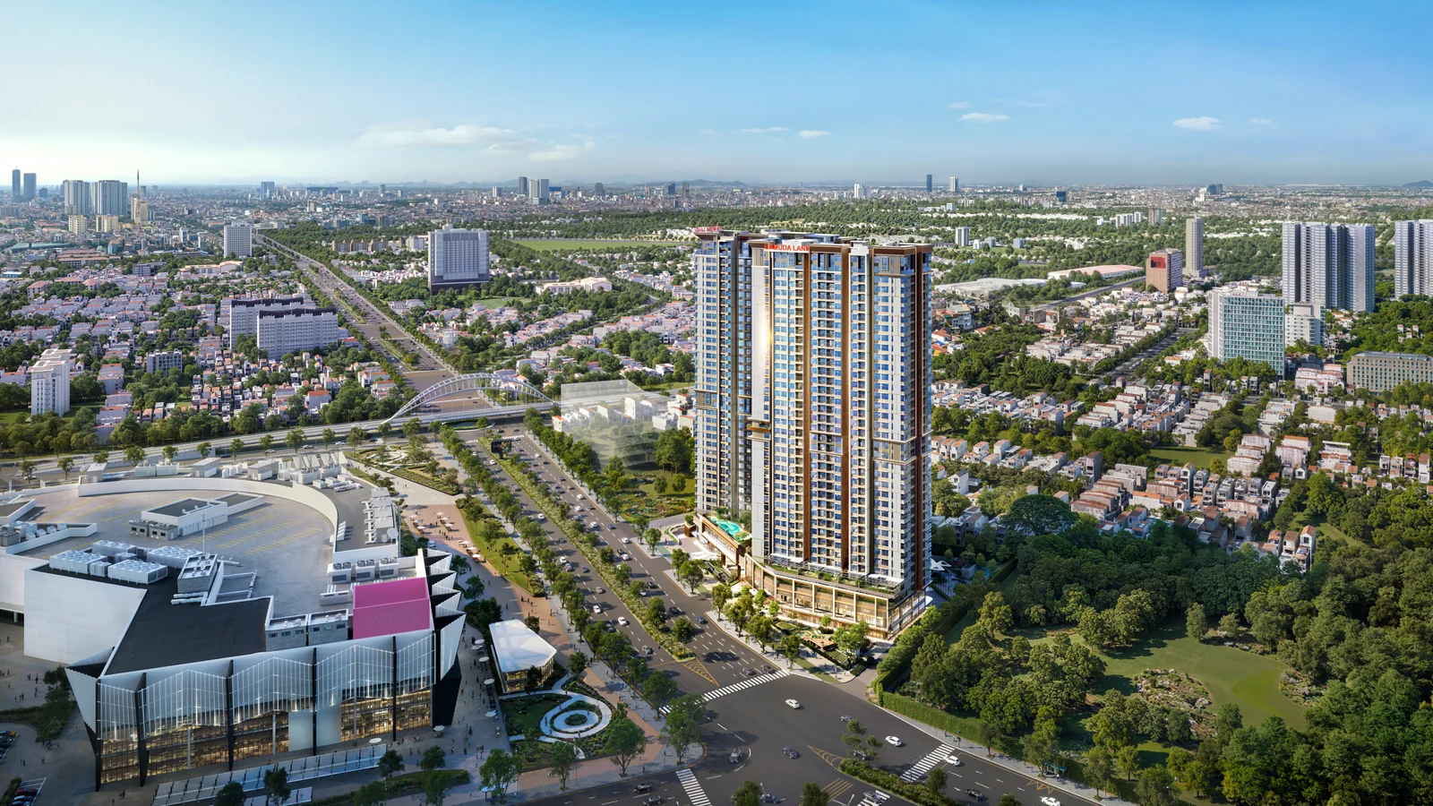 Ambience 與 AEON Mall Hai Phong Le Chan 周邊街廓空拍示意